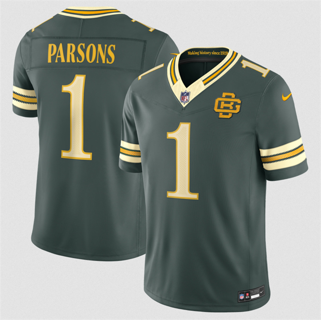 Youth Dark Green Green Bay Packers ##1 Micah Parsons 2026 Rivalries Collection Limited Stitched Jersey